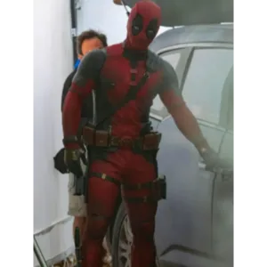 Wade Wilson Deadpool 3 (2024) Ryan Reynolds Red Costume Leather Jacket