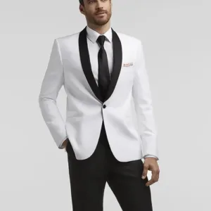 White Smoking Jacket Tuxedo