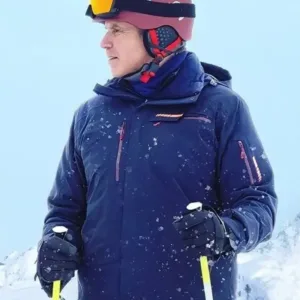 Will Ferrel Downhill Blue Hooded Jacket