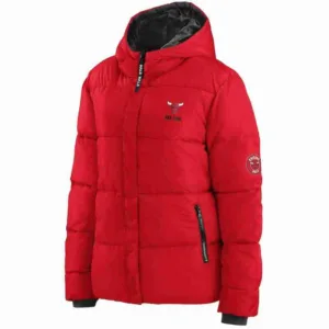 Womens WEAR by Erin Andrews Red Chicago Bulls Plush Puffer Jacket