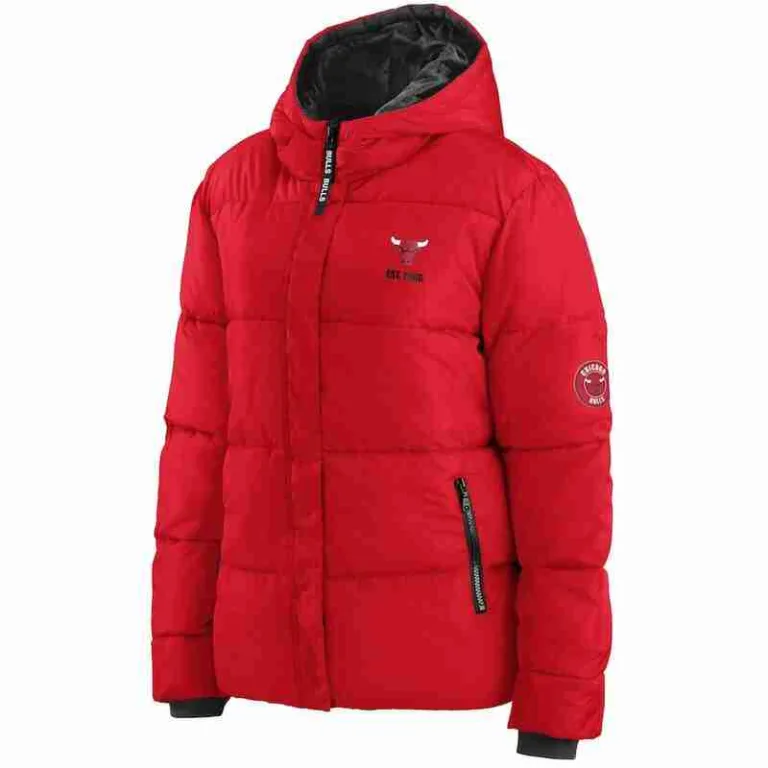 Womens WEAR by Erin Andrews Red Chicago Bulls Plush Puffer Jacket