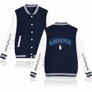 Xxxtentacion Baseball Uniform Printed Blue Jacket