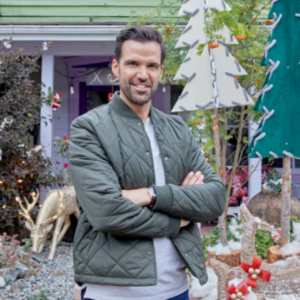 You Me And The Christmas Tree Benjamin Ayres Grey Quilted Jacket