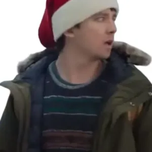 Your Christmas Or Mine 2 Asa Butterfield Green Parka Jacket