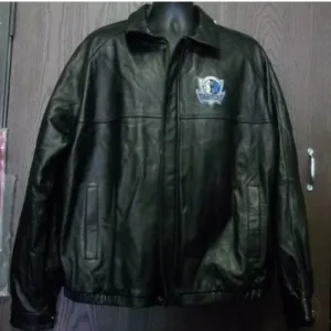 Black Dallas Mavericks Jeff Hamilton Leather Jacket