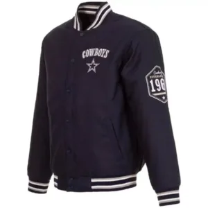 Dallas Cowboys NFL Black And White Bomber Jacket