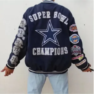 Dallas Cowboys NFL Blue Super Bowl Champions Jacket