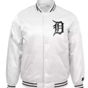 Detroit Tigers White Varsity Jacket