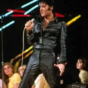 Elvis Presley Black Leather Suit