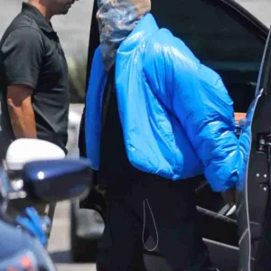 Kanye West Yeezy Blue Puffer Jacket