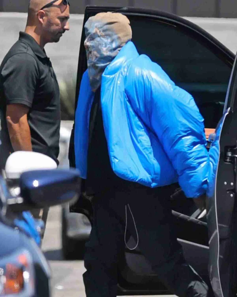 Kanye West Yeezy Blue Puffer Jacket