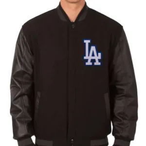 LA Dodgers Varsity Black Jacket
