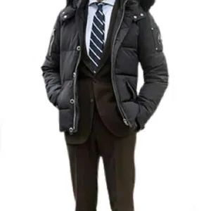 Mens Charcoal Puffer Jacket