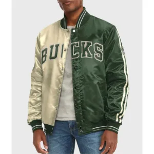 Varsity Milwaukee Bucks Satin Jacket