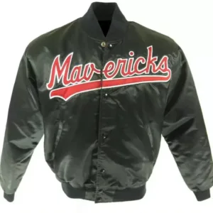 NBA Dallas Mavericks Black Satin Jacket