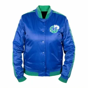 NBA Dallas Mavericks Blue Satin Jacket