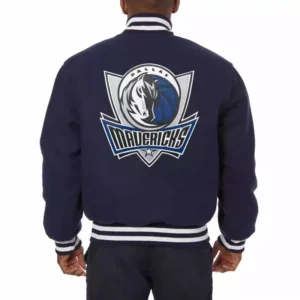 NBA Dallas Mavericks Jeff Hamilton Blue Wool Jacket