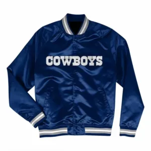 NFL Dallas Cowboys Blue Satin Jacket