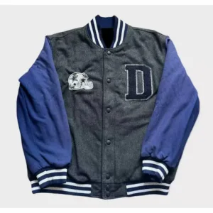 NFL Dallas Cowboys Gray And Blue Wool Jacket
