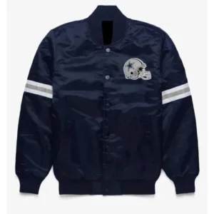 NFL Dallas Cowboys Navy Satin Jacket