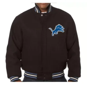 NFL Detroit Lions Brown Wool Jacket