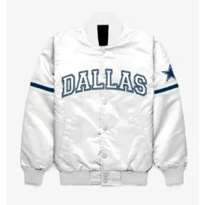 NFL White Dallas Cowboys Satin Jacket