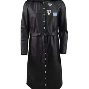 PUBG Black Hooded Trench Coat