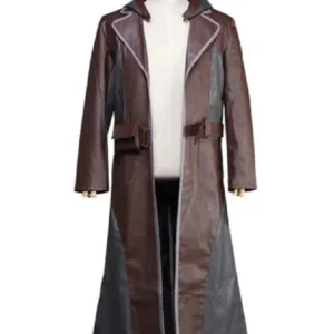 PUBG Leather Hooded Coat