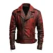 Men's Bloody Red Halloween Leather Jacket