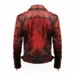 Men's Bloody Red Halloween Leather Jacket