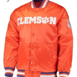 Tigers The Legend Clemson Bomber Orange Satin Jacket