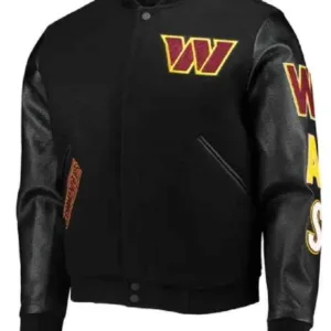 Washington Commanders Black Bomber Jacket